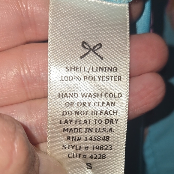 🦋101. Everly Aqua Blue Floral Halter Top size small - Picture 4 of 4